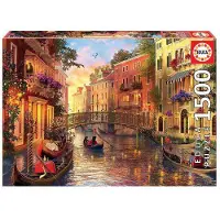 Educa Puslespill - 1500 Brikker - Sunset in Venice - - OneSize - Puslespill