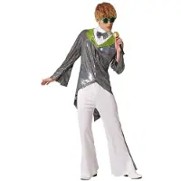 Carnival Toys Sølv Rockestjerne-kostyme