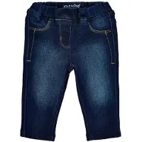 Minymo Bukser - Stretch Slim Fit - Mørkeblå Denim - - 1 år (80) - Jeans