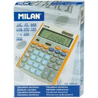Milan 12-sifret Kalkulator Oransje Grå (valutakalkulator)