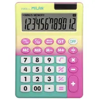 Milan kalkulator Kalkulator 12 elementer Solnedgang gul-rosa