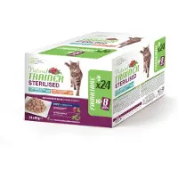 Trainer Natural Cat Natural Trainer Adult Sterilisert - 48 x 85 g Mixpakke: Kalkun og torsk