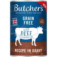 Butcher's Økonomipakke Original kornfri til hunder 48 x 400 g - Storfe i saus