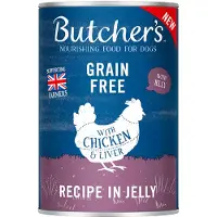 Butcher's Økonomipakke Original kornfri til hunder 48 x 400 g - Kylling i gelè