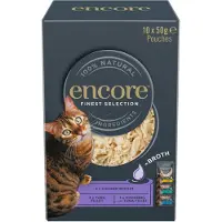 Encore Cat Pouch i buljong 10 x 50 g - Fineste utvalg multipakke