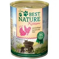 Best Nature Økonomipakke Kitten 12 x 400 g - Fjærkrehjerter & Ris