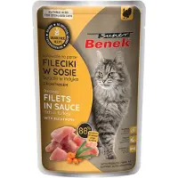 Benek Økonomipakke Super kornfrie dampede fileter 56 x 85 g - Kalkun med tindved i saus