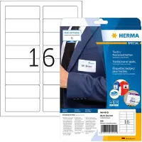 Herma Special Name/textile - Acetatsilke - fjernbart selv-adhesiv - hvit - 33.8 x 88.9 mm 320 etikett(er) (20 ark x 16) merkelapper