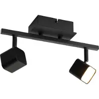 QAZQA Moderne taklampe svart inkl. LED 2-lys - Nola