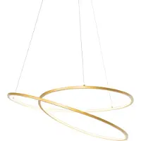 QAZQA Design pendellampe gull 72 cm inkl. LED 3-trinns dimbar - Rowan