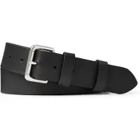 Ralph Lauren for man. 405899989002 Leather belt with black roller buckle (40), Casual, Classic