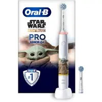 Oral-B PRO Junior Star Wars 14876674 elektrisk tannbørste, 2 børstehoder, hvit