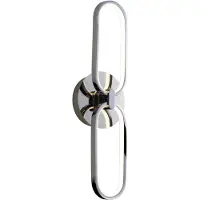 Schuller Valencia LED-vegglampe Colette, to lamper, krom