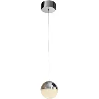 Schuller Valencia LED-pendellampe Sphere, krom, 1 lyskilde, Ø 12 cm