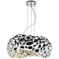 Schuller Valencia LED-pendellampe Narisa 47 cm blank krom