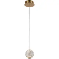Schuller Valencia LED-pendellampe Austral, gull/klar, 1 lyskilde