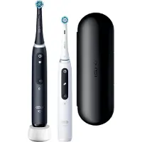 Oral-B iO Series 5 Duo elektriske tannbørster - svart og hvit