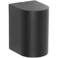 PRIOS utendørs vegglampe Tetje, svart, rund, 10 cm