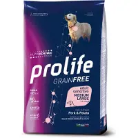 PROLIFE Grain Free Adult Sensitive Medium/Large Svinekjøtt og poteter - Sett %: 2 x 10 kg