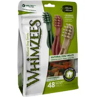 Whimzees tyggebein, tannbørste, XS, pose m/48 stk.