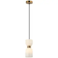 VIOKEF Memory pendellampe, glass, bronse/hvit