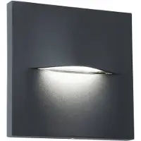 VIOKEF LED utendørs vegglampe Vita, mørkegrå, 14 x 14 cm