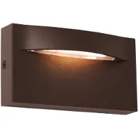 VIOKEF LED utendørs vegglampe Vita, rustbrun, 13,7 x 7,5 cm