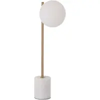 VIOKEF Silvana bordlampe, hvit/gullfarget