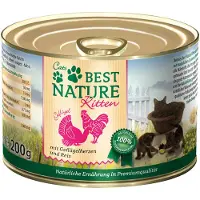 Best Nature Økonomipakke Kitten 12 x 200 g - Fjærkrehjerter og ris