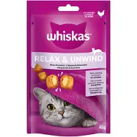 Whiskas snacks Relax & Unwind Kylling (8 x 45 g)