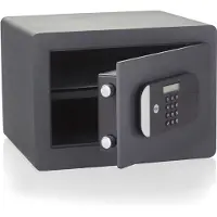 Yale YLEM/200/EG1, Frittstående safe, Sort, Kombinasjonslås, Stål, Gulv/vegg, 2 hyller