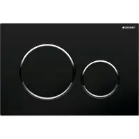 Geberit Sigma 20 betjeningsplade i sort/krom
