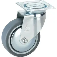 Dörner + helmer 770200C, Svart, Metallisk, 50 kg, Termoplastisk elastomer (TPE), Kulelager, 7,5 cm, 6 cm