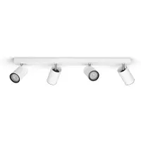 Philips Påbygd spotlys, Overflateegnet, GU10, 4 ampuller, LED, 220-240 V, Hvit