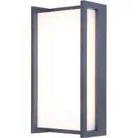 Lutec Utendørs LED-vegglampe QUBO, mørkegrå, høyde 22 cm, metall, IP54