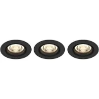 Philips Funksjonell Innfelt Planet-lampe, Innsunket spotlight, Ikke-utskiftbare pærer, LED, 2700 K, 500 lm, Svart
