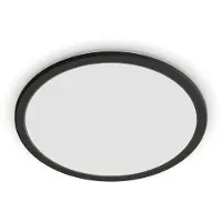 Philips SuperSlim LED-taklampe, IP44, Ø 24,5 cm, svart