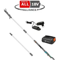 Gardena 14776-20, 2,8 cm, Sort, Sølv, Stål, Batteri, 18 V, Lithium-Ion (Li-Ion)