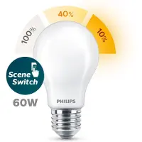 Philips SceneSwitch E27 8W LED-pære 2 700K matt