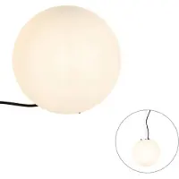 QAZQA Moderne utendørslampe hvit 25 cm IP65 - Nura