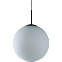 LINDBY hengelampe Marike, Ø 35 cm, hvit, glass, kuppel, E27