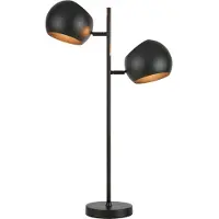 Markslöjd Bordlampe Edgar, 2 lyskilder, svart