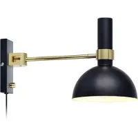 Markslöjd Larry vegglampe med dimmer, messing