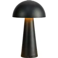 Markslöjd Akkubetjent bordlampe Fungi for utendørs bruk, svart