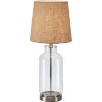 Markslöjd Bordlampe Costero, gjennomsiktig/natur, 61,5 cm