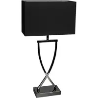 By Rydens Omega bordlampe krom/svart høyde 52cm
