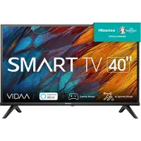 Hisense 40A4K - 40 Diagonalklasse A4K Series LED-bakgrunnsbelyst LCD TV - Smart TV - VIDAA - 1080p 1920 x 1080 - Direct LED - børstet svart