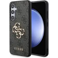 GUESS Samsung Galaxy S24+ 4G Big Metal Logo Hybrid-deksel - Grå