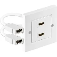 Goobay HDMI 2.0 Dobbelt Stikkontakten - Hvit