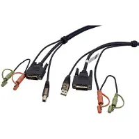Aten 2L-7D05UD - Video- / USB / audio-kabel - USB, mini-phone stereo 3.5 mm, DVI-D (hann) til mini-phone stereo 3.5 mm, USB-type B, DVI-D (hann) - 5 m
